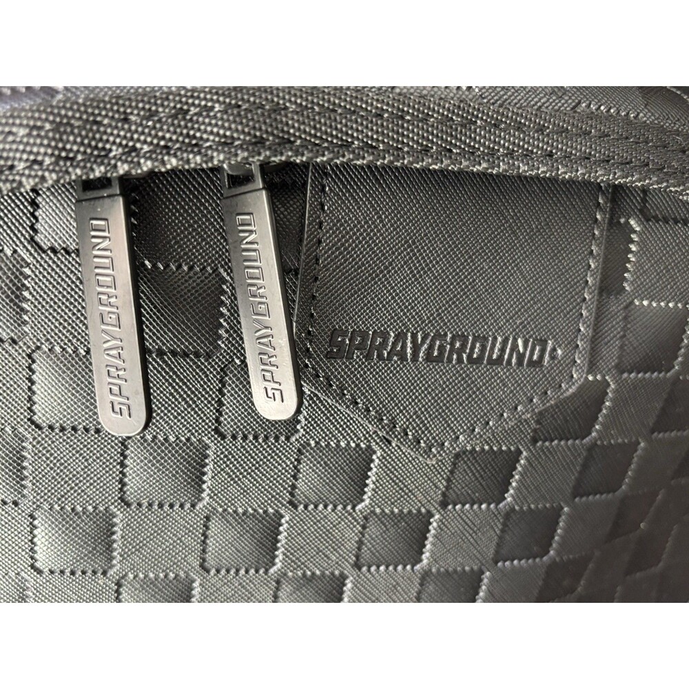 NEW Sprayground Raised Check Limited Edition Black Shark Mouth Backpack - Picture 15 of 16